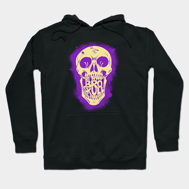 Broskull Small Logo V.1 Skeletor Design Hoodie by CastleBroskull